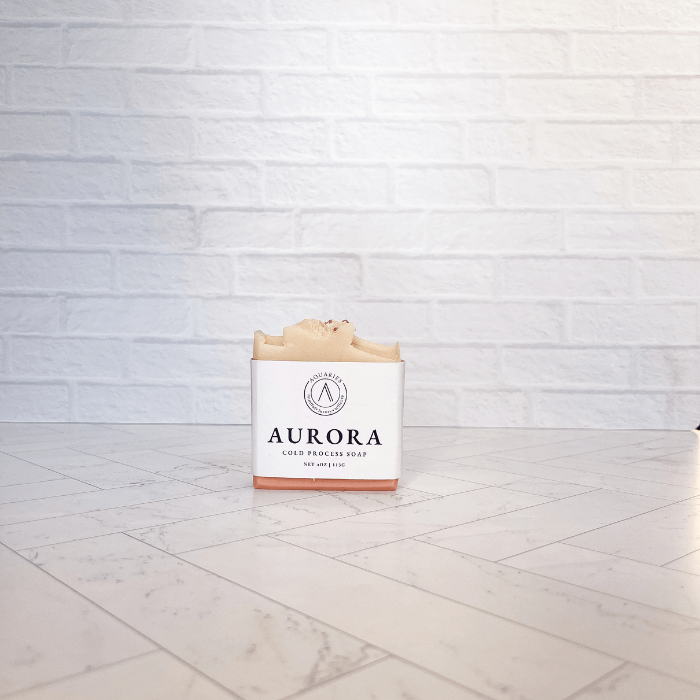 coconut milk and pink clay cold process soap| Aquaries