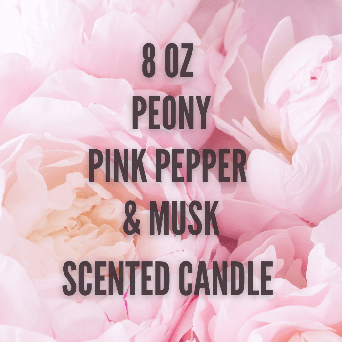 Peony, Pink Pepper & Musk Scented Candle | Aurora