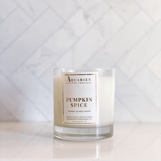 Natural Coconut Soy Apricot Candle close up | Aquaries