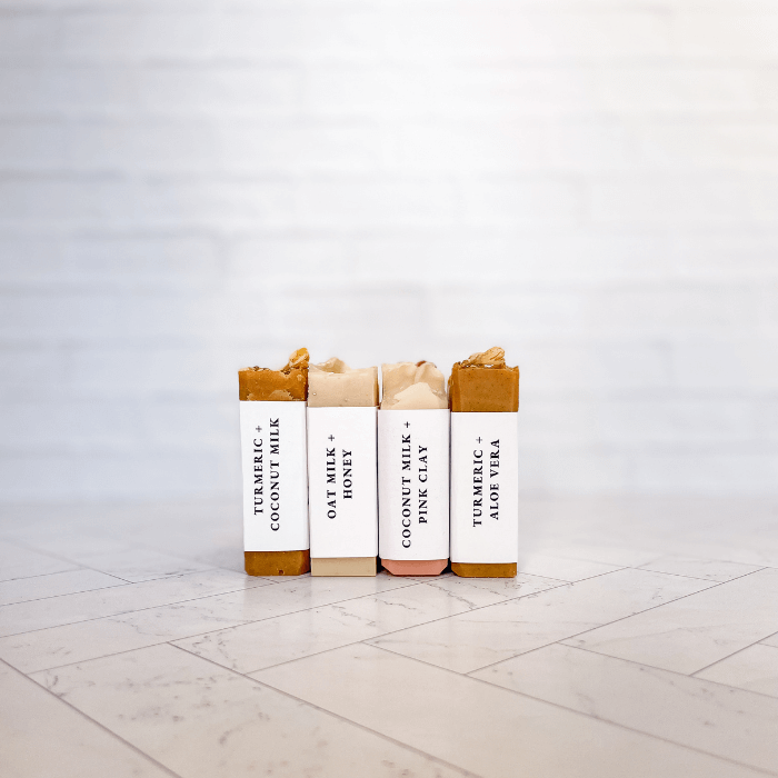 coconut milk and pink clay cold process soap| Aquaries