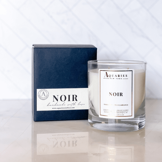 Dark Rose, Citrus & Labdanum Scented Candle | Noir