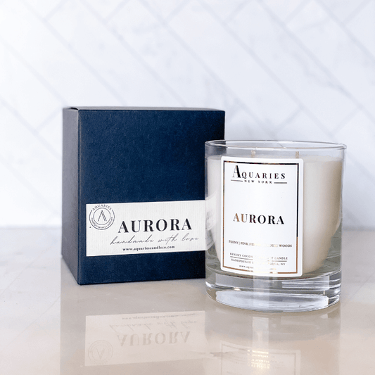 Peony, Pink Pepper & Musk Scented Candle | Aurora