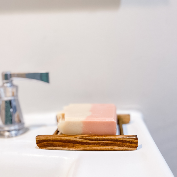 coconut milk and pink clay cold process soap| Aquaries