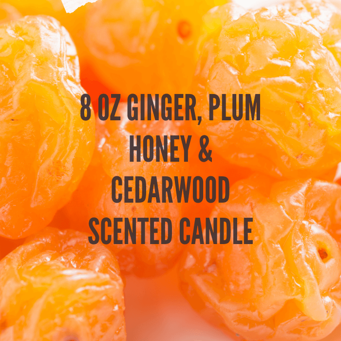 Ginger, Plum Honey & Cedarwood Handpoured Scented Candle | Agave