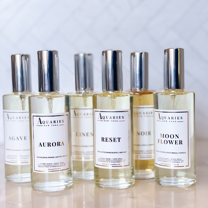 organic handmade luxury room and linen spray Aquaries | Noir group