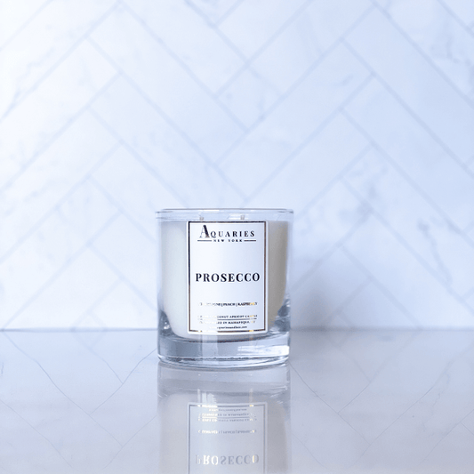 Champagne, Peach & Raspberry Scented Candle | Prosecco
