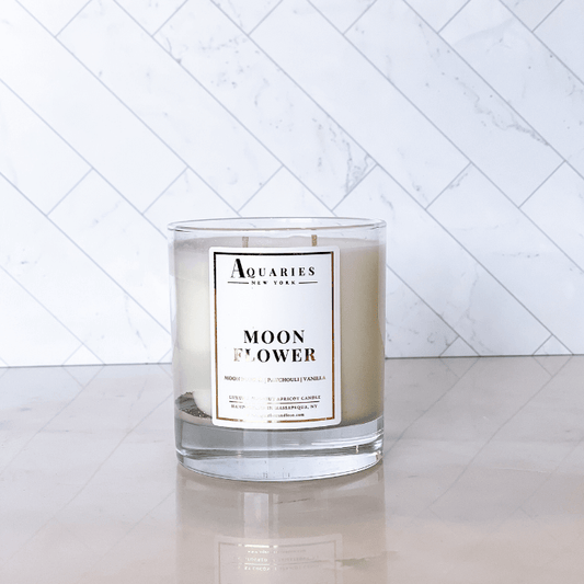 Moon Flower, Patchouli & Vanilla Scented Candle | Moon Flower