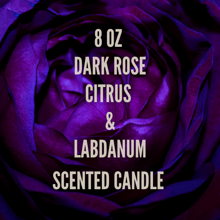 Dark Rose, Citrus & Labdanum Scented Candle | Noir