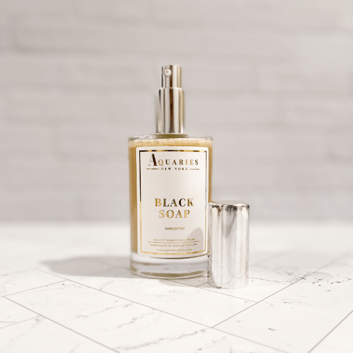 Luxury Liquid African Black Soap best All Natural liquid soap for men women close up | Aquaries