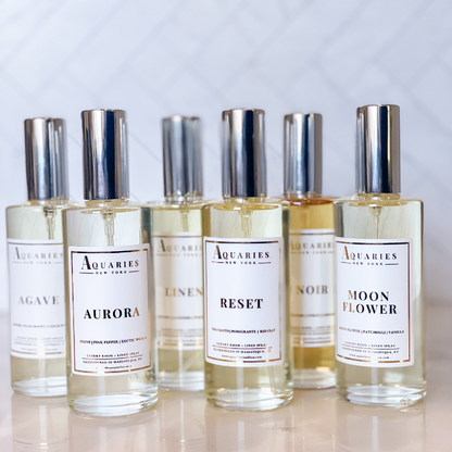 organic handmade luxury room and linen spray Aquaries | Reset group