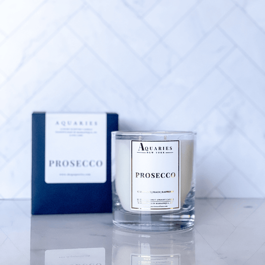 Champagne, Peach & Raspberry Scented Candle | Prosecco